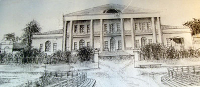 Та же больница на рисунке в музее