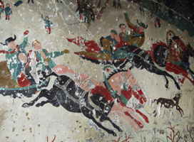 Советское исскуство на стене церкви