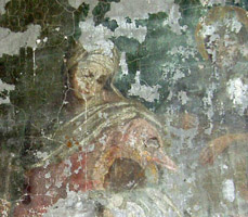 Сохранившийся фрагмент старой росписи. Чудо...